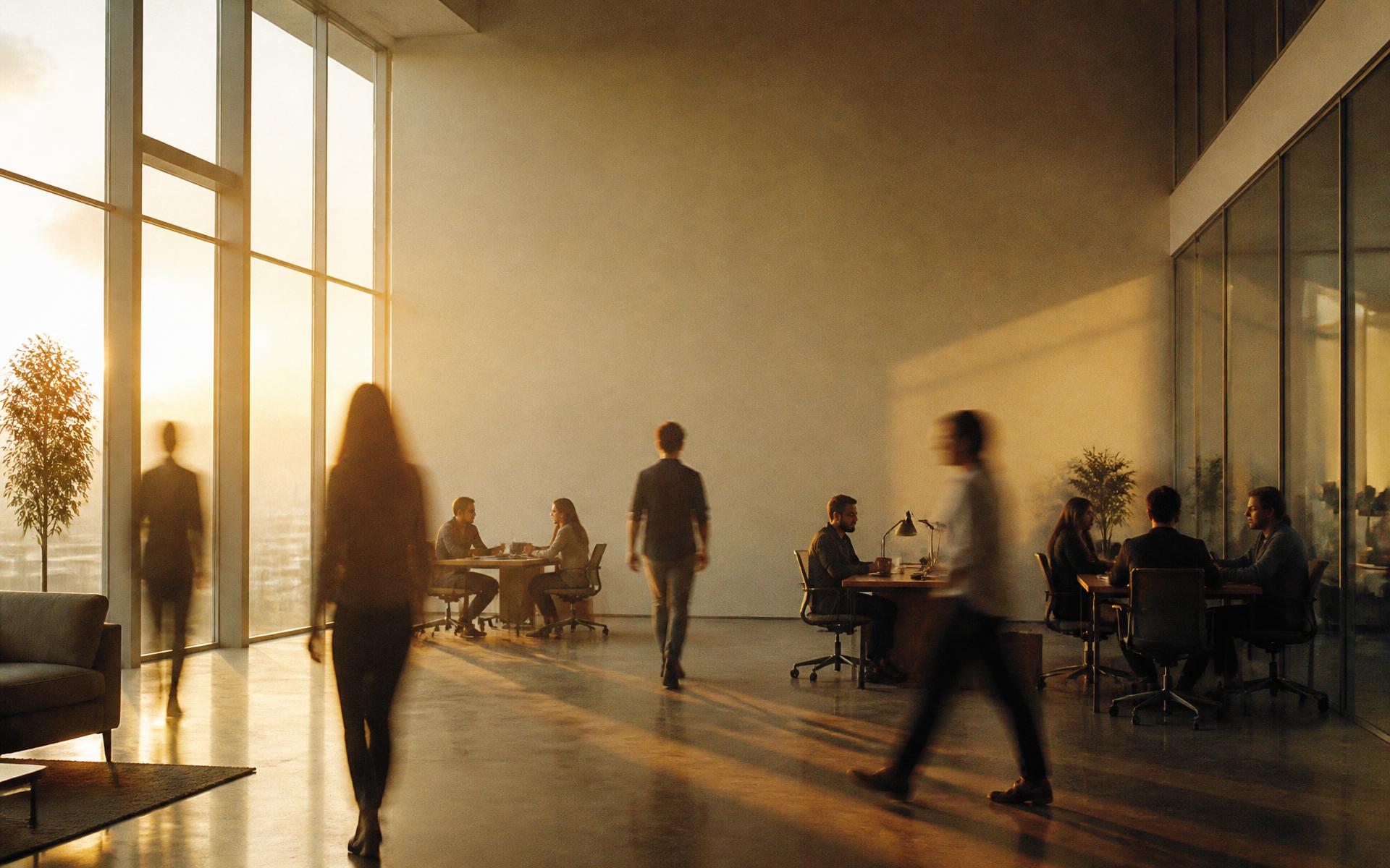 Professionals working together in a modern office